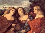 Palma Vecchio The Three Sisters (detail) dh